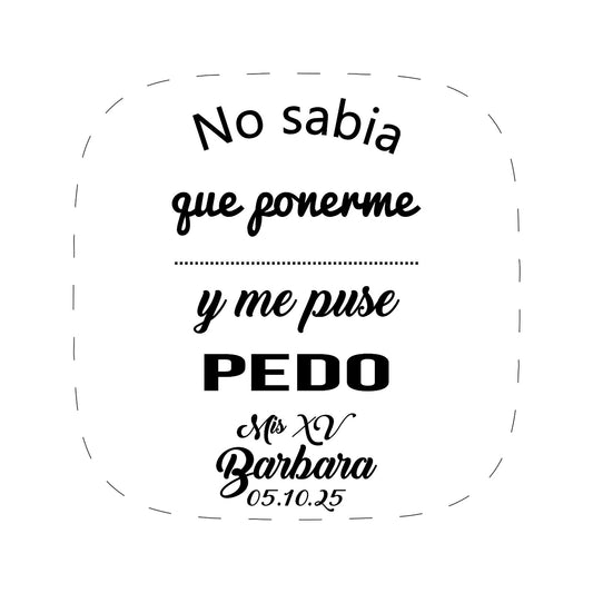 Cilindro para boda y XV años - Mod. 59 Me Puse 💍 | Festiboda