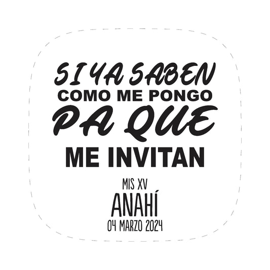 Cilindro para boda y XV años - Mod. 39 Pa Que 💍 | Festiboda