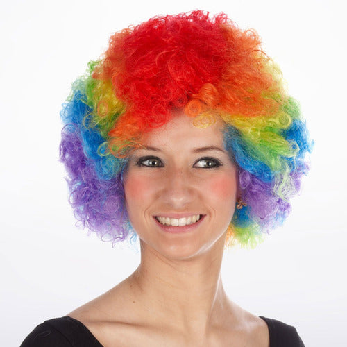 PELUCA AFRO MULTICOLOR PAYASO | Festiboda