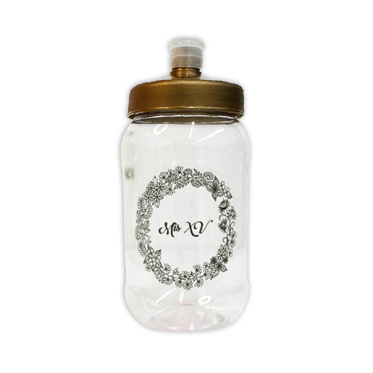 Cilindro Mod. 127 Floral  ( Tinta: Negra - Tapa: Oro - Vinil :Tra