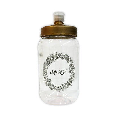 Cilindro Mod. 127 Floral  ( Tinta: Negra - Tapa: Oro - Vinil :Tra