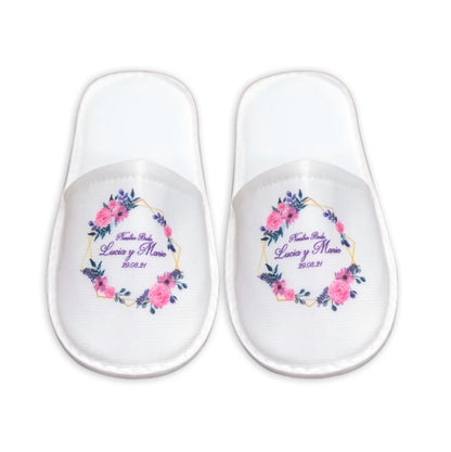 Pantufla Full Color Mod 172 Guirnalda Morada | Festiboda