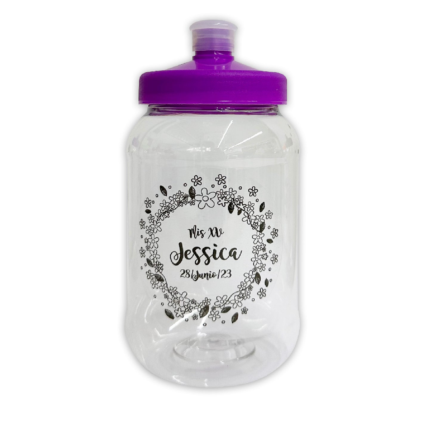 Cilindro para XV años - Mod. 155 Corona Floral 🧴 | Festiboda