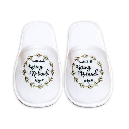 Pantufla Full Color Mod 178 Espinas verdes | Festiboda