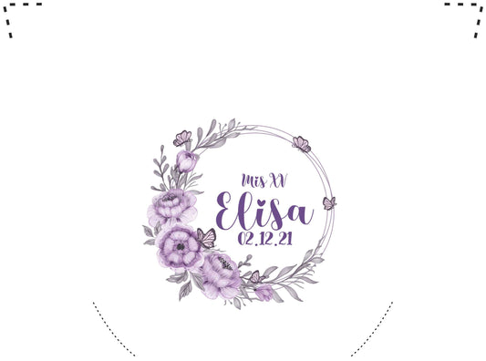 Pantufla Full Color Mod 195 Media Morado | Festiboda