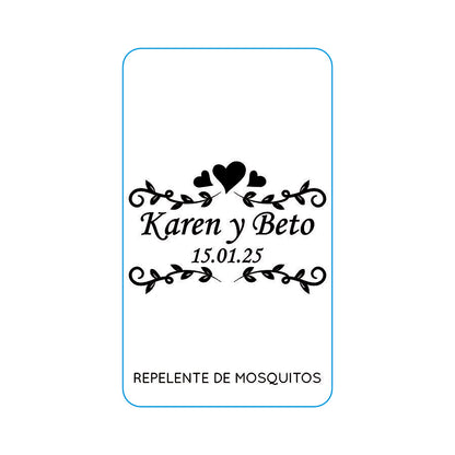 Repelente para Boda Personalizado – Mod. 34 Muchos corazones 💍