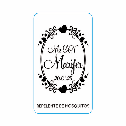 Repelente para XV Años Personalizado – Mod. #22 Espejo corazon 🦟