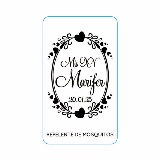 Repelente para XV Años Personalizado – Mod. #22 Espejo corazon 🦟