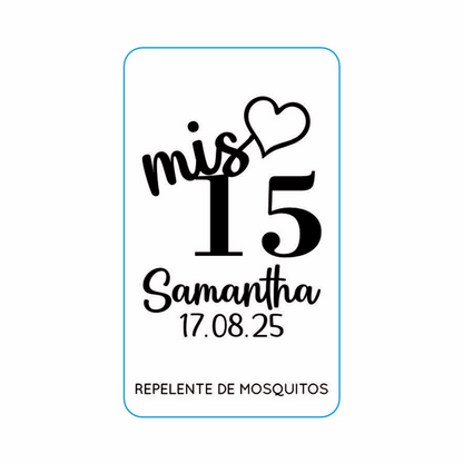 Repelente para XV Años Personalizado – Mod. #23 Mis xv 🦟