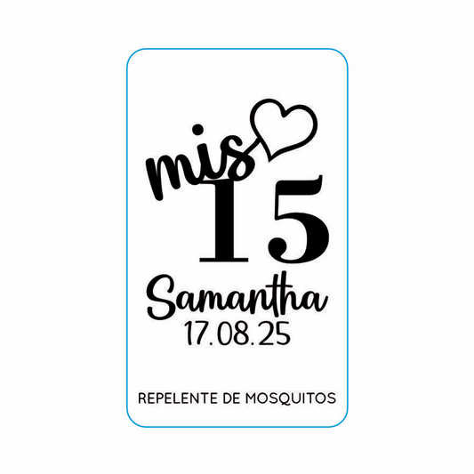 Repelente para XV Años Personalizado – Mod. #23 Mis xv 🦟