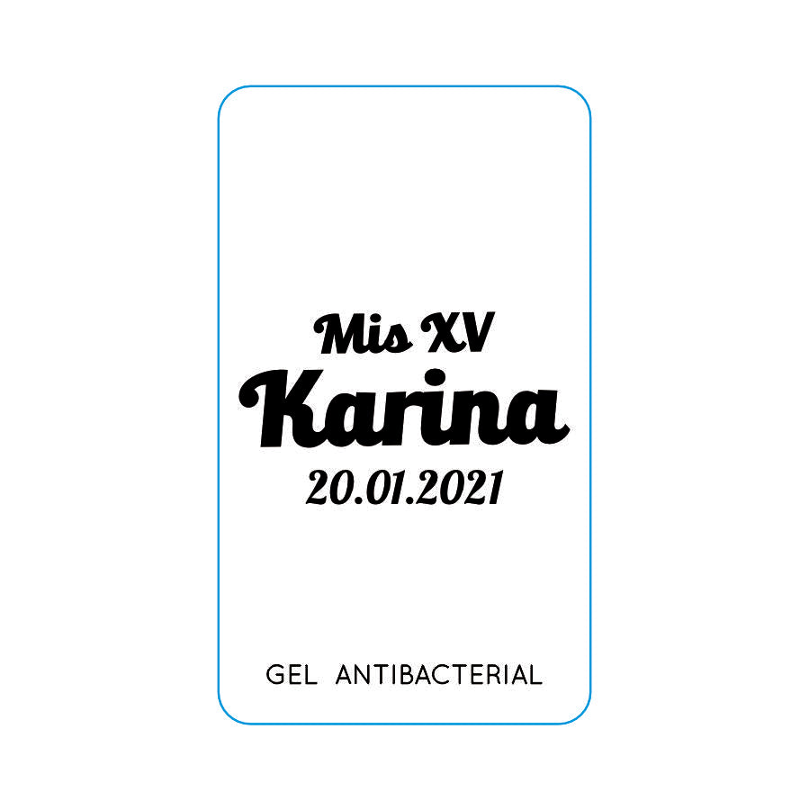 Gel Antibacterial ó Crema para XV Años Personalizado Mod.13 Mis XV