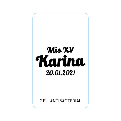 Gel Antibacterial ó Crema para XV Años Personalizado Mod.13 Mis XV