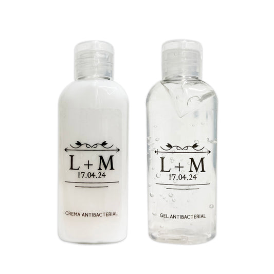 Gel Antibacterial ó Crema para Boda Personalizado – Mod. 45 Alas