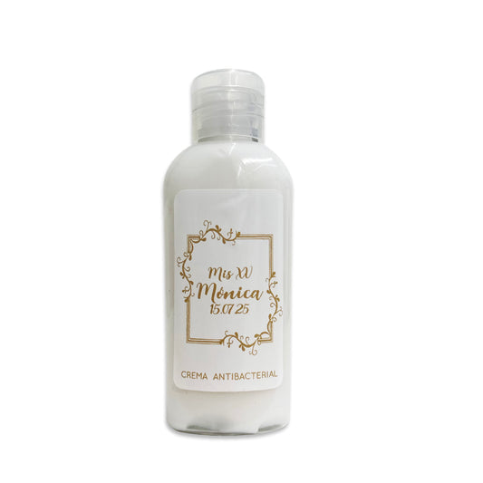 Gel Antibacterial ó Crema para XV Años Personalizado Mod. 54 Marc