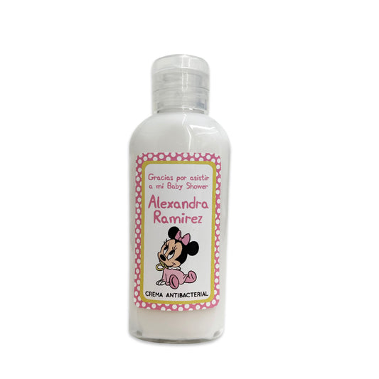 Gel Antibacterial ó Crema para Fiesta Baby Shower Bautizo Perzona