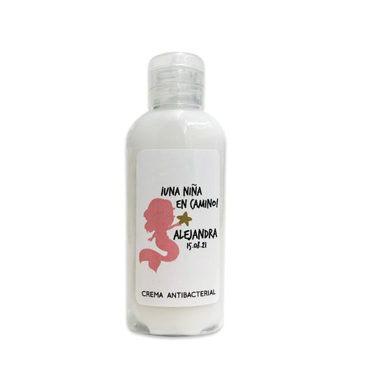 Gel Antibacterial ó Crema para Fiesta Baby Shower Bautizo Perzona