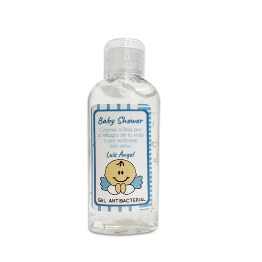 Gel Antibacterial ó Crema para Fiesta Baby Shower Bautizo Perzona