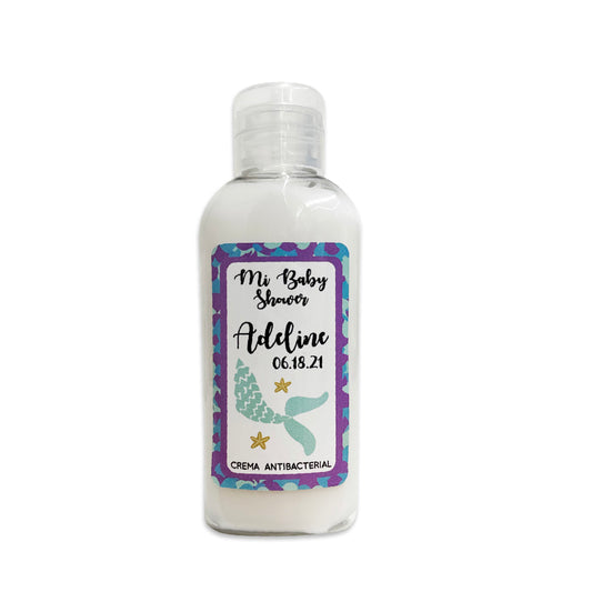 Gel Antibacterial ó Crema para Fiesta Baby Shower Bautizo Perzona
