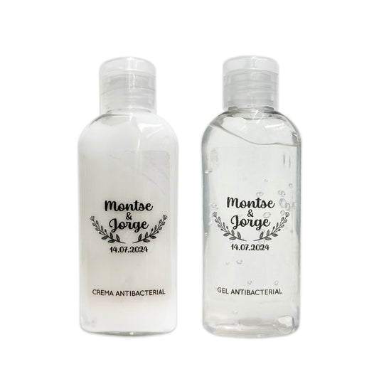 Gel Antibacterial ó Crema para Boda Personalizado – 58 espiguita