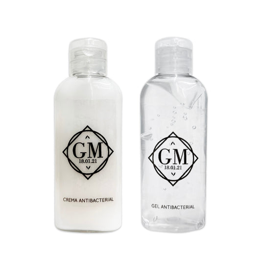 Gel Antibacterial ó Crema para Boda Personalizado – 59 Cuadrado c