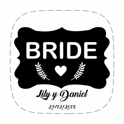 Cilindro Personalizado para Boda y Despedida de Soltera  - Mod. 1