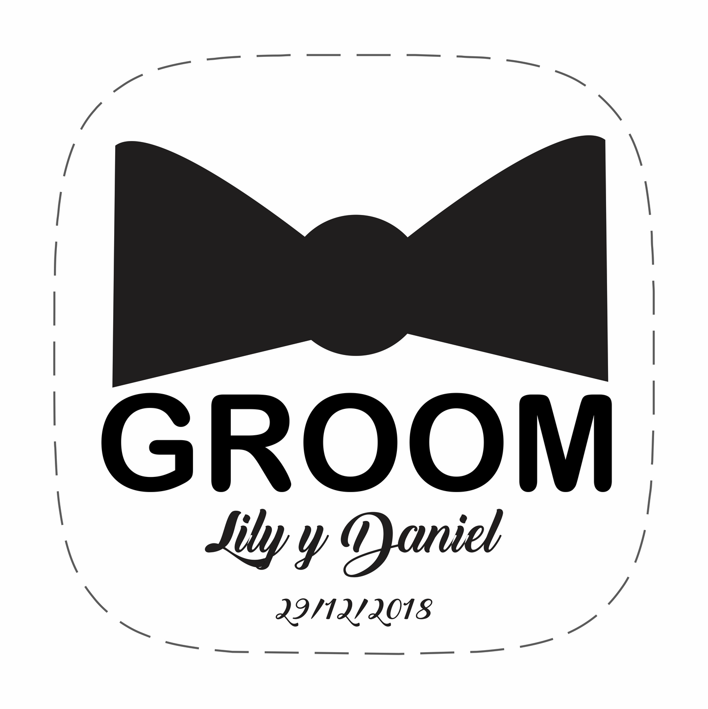 Cilindro para Boda y Despedida de Soltera  - Mod. 121 Moño 💍