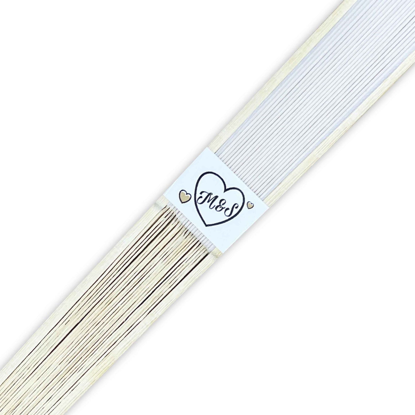 Abanico para Boda Personalizado -  Mod. 66 Corazon Dorado 💍