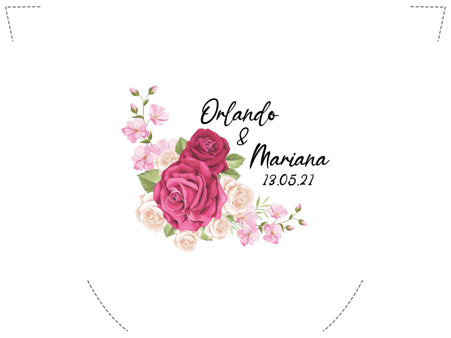 Pantufla Full Color Mod 176 Medias flores y rosas | Festiboda