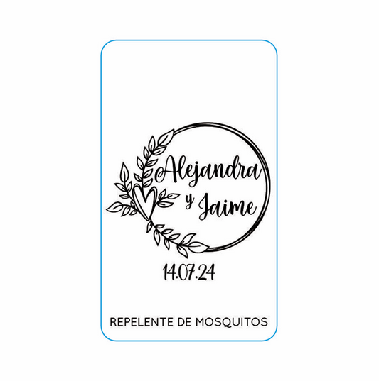 Repelente para Boda Personalizado – Mod. 72 Rama corazon 💍
