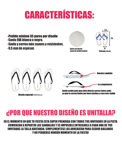 Paquete 80 Cilindros Paquete Personalizado + 40 Sandalias + 40 Costalitos Personalizado