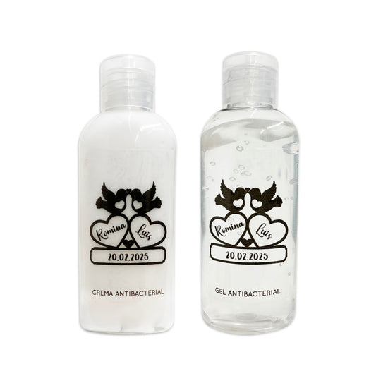 Gel Antibacterial ó Crema para Boda Personalizado – 81 Paloma ena