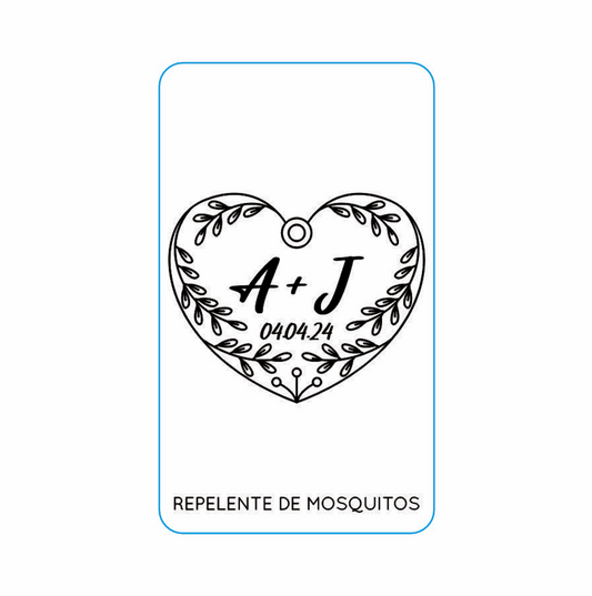 Repelente para Boda Personalizado – Mod. 83 Extra corazon 💍