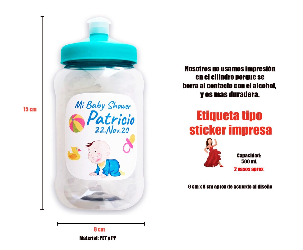 Cilindro para bautizo - Mod. 517 Comunion 🧴 | Festiboda