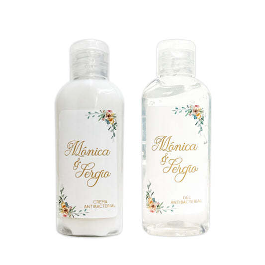Gel Antibacterial ó Crema para Boda Personalizado – 97 Flor mini