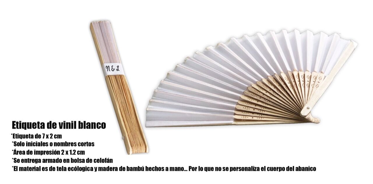 Abanico para Boda Personalizado -  Mod. 27 Lineal