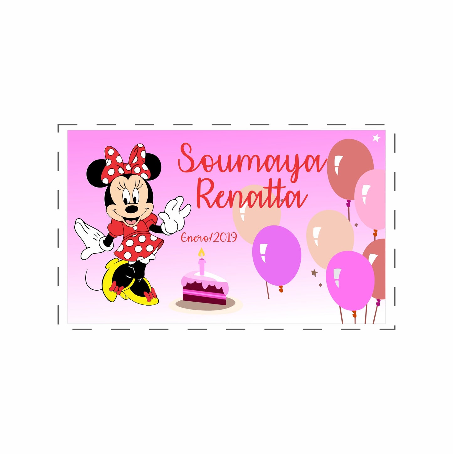 Cilindro para bautizo - Mod. 531 Minnie 🧴 | Festiboda