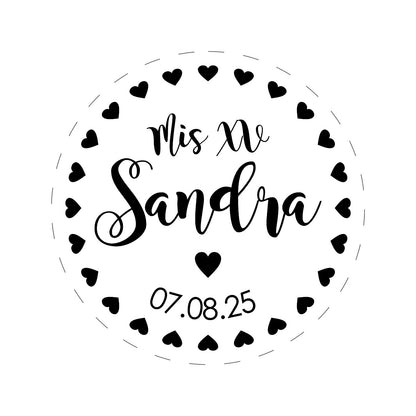 Cilindro para XV años - Mod. 162 Circulo Corazón 🧴 | Festiboda