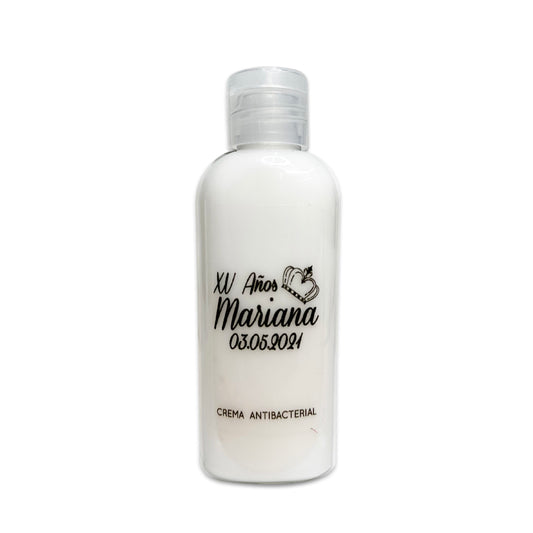 Gel Antibacterial ó Crema para XV Años Personalizado Mod. 15 Coro