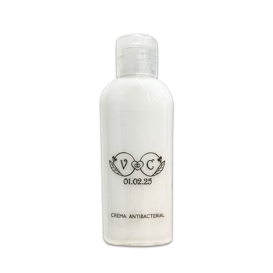 Gel Antibacterial ó Crema para Boda Personalizado Mod. 38 Circulo