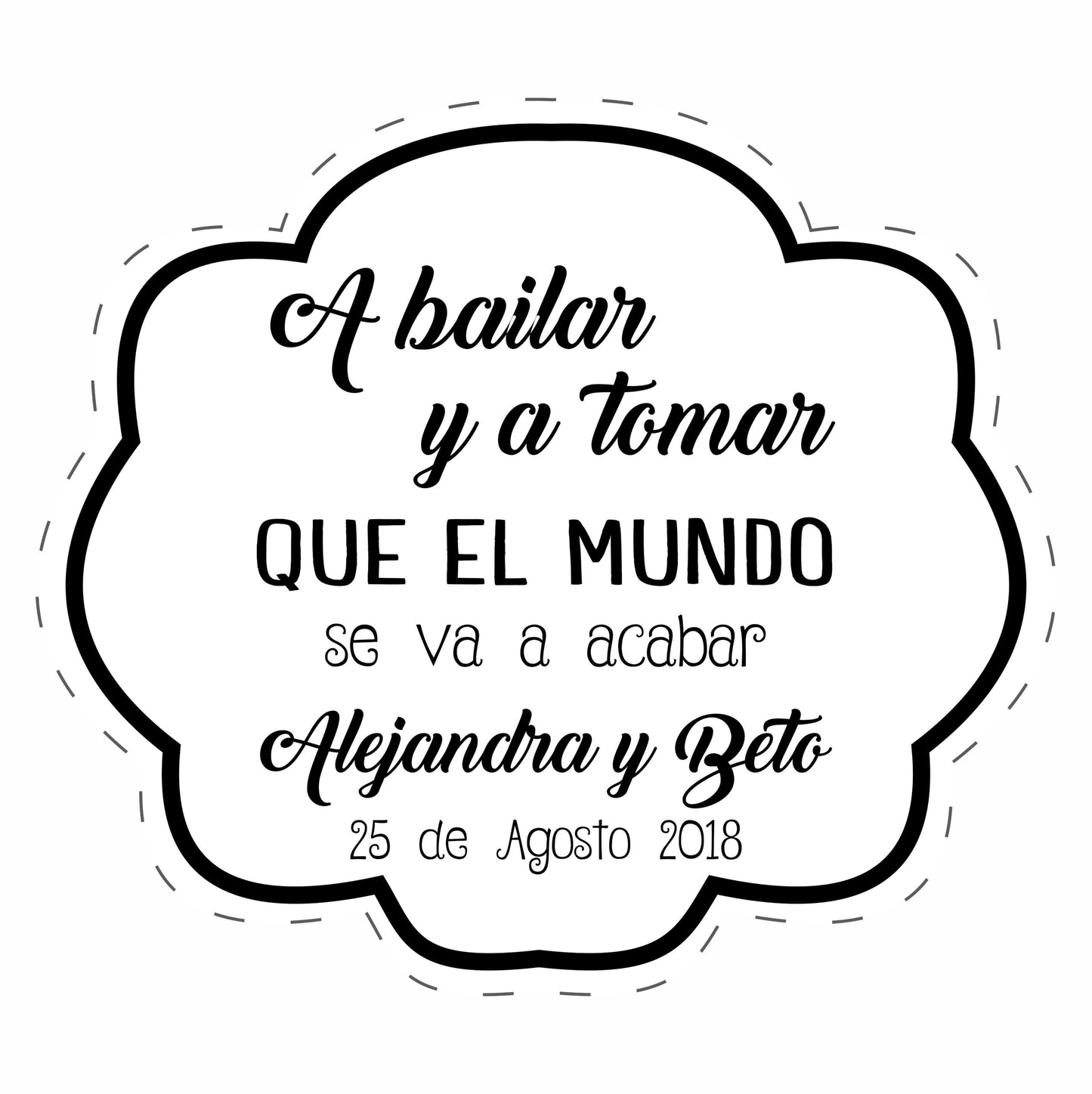 Cilindro para boda -  Mod. 2 A Bailar 💍 | Festiboda