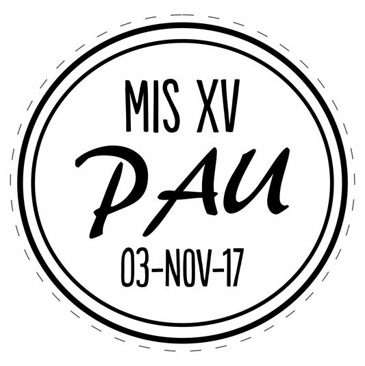 Cilindro para XV años - Mod. 22 XV Nombre 🧴 | Festiboda