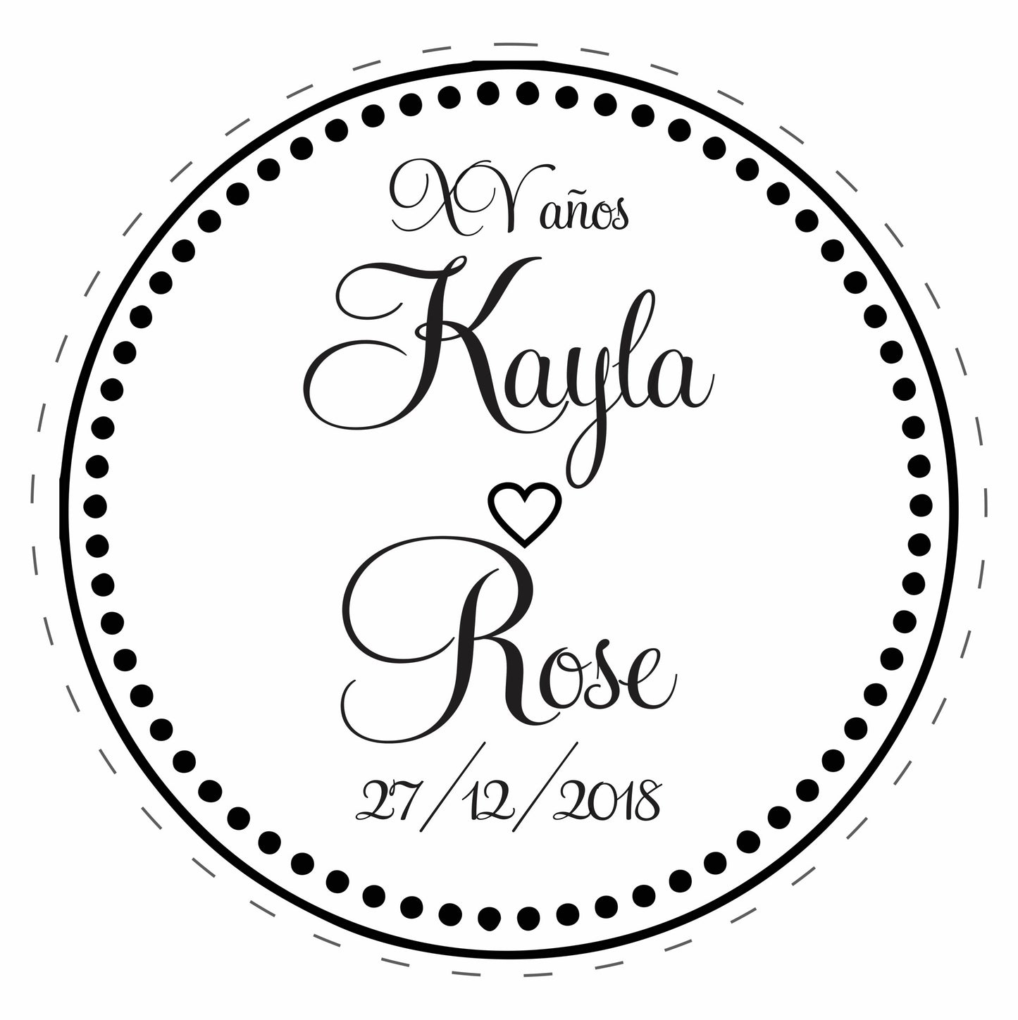 Cilindro para Boda y XV Años - Mod. 27 Corazón 💍 | Festiboda