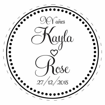 Cilindro para Boda y XV Años - Mod. 27 Corazón 💍 | Festiboda