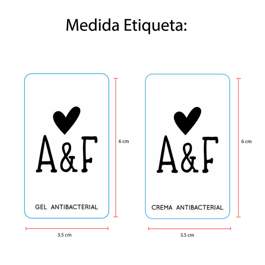 Gel Antibacterial ó Crema para Boda Personalizado – 56 Anillo y m