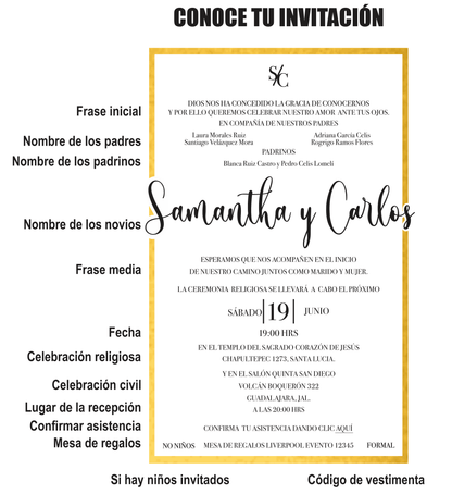 Invitación Mod . 1 Contorno | Festiboda