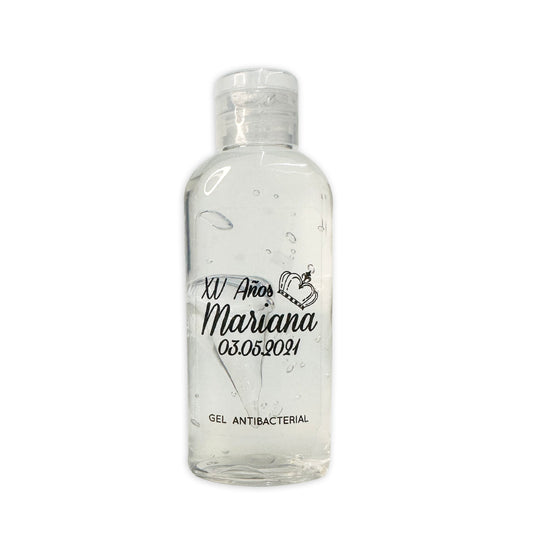 Gel Antibacterial ó Crema para XV Años Personalizado Mod. 15 Coro