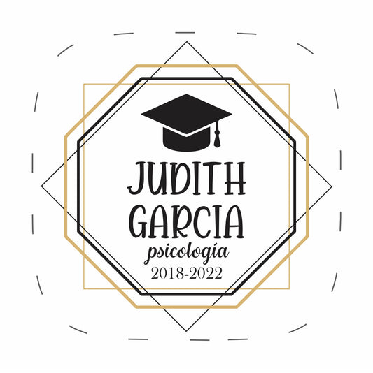Cilindro para graduacion - Mod. 176 4 Hexagonos 🧴 | Festiboda