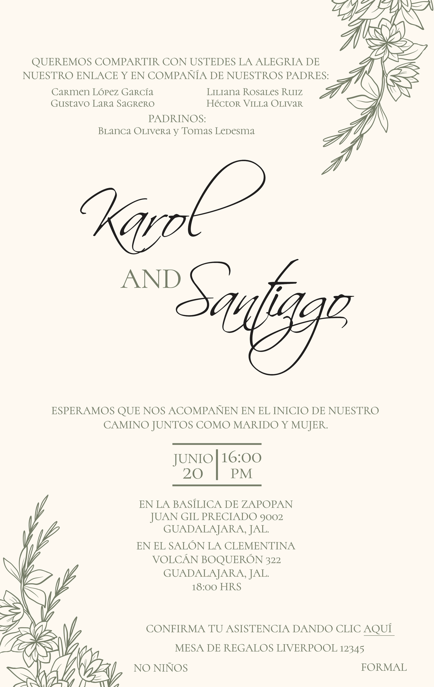 Invitación Mod . 20 Hojitas | Festiboda