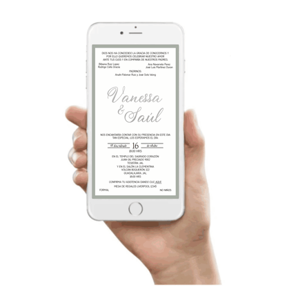 Invitación Mod . 22 Gris | Festiboda