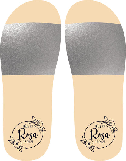 Chancleta para XV años - Mod.35 Rosa XV Años 🩴 | Festiboda